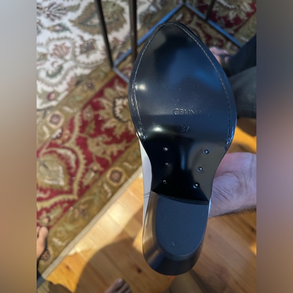 CELINE leather White and Black Ankle boots. Brand new with tags never worn! - Picture 7 of 15